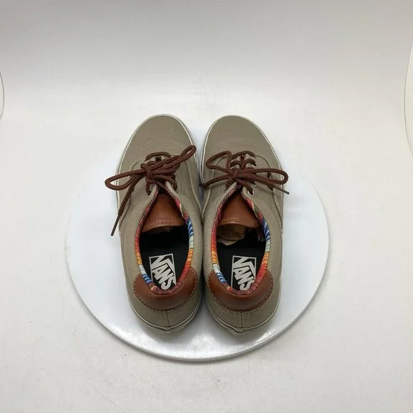 Vans Authentic Era 59 C&L Mens 8 Khaki Skater Canvas TC6D Shoes Sneakers - Picture 5 of 10